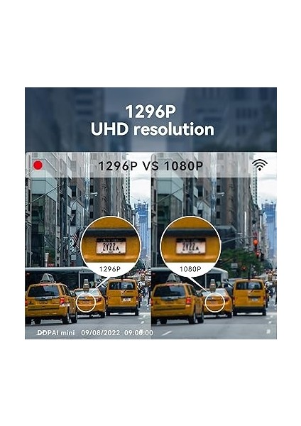 Mını Pro 1296P UHD 330 Derece Görüş 24 Saat Park Modu Akıllı Araç Kamerası modelleri