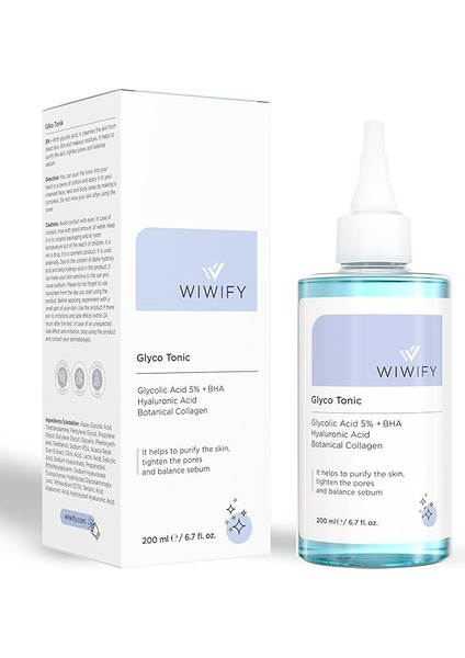 Arındırıcı Cilt Yenileyici Komedon Siyah Nokta Sivilce Karşıtı Tonik (Glycolic Acid 5% Aha Bha) Tonik fiyatları
