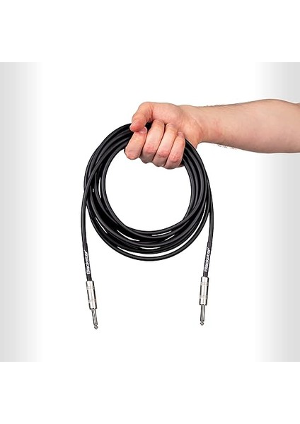 6 M (20 Ft) Enstrüman Kablosu Düz 6,3 mm Jak Düz 6,3 mm Jak, Bas/elektro Gitar/elektroakustik/klavye/amplifikatör Için fırsatları