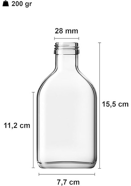 200 ml Yassı Şeffaf Cold Brew Şişesi Plastik Siyah Kapaklı 200 cc Soğuk Kahve Cam Şişe 2 Adet fiyatları