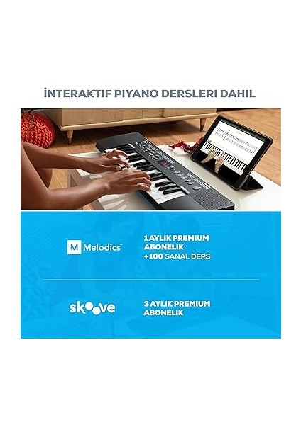 Melody 32 - Taşınabilir 32 Tuşlu Dijital Piyano Klavye, Dahili Hoparlör, 300 Entegre Ses, 40 Demo Şarkı, Usb-Mıdı Bağlantılı Mini Klavye indirimleri