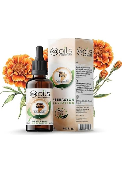 Aynısefa Yağı 30 ml | Zeytinyağında Masere Edilmiş | Calendula Infused Oil | Cilt Yatıştırıcı &amp; Koruyucu Bakım |%100 Doğal Bitkisel Yağ – Bebek &amp; Hassas Ciltler Için Uygun fiyatları