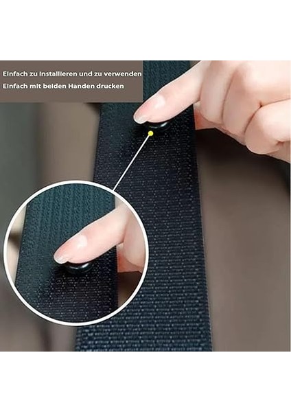 AQDK1007 10'lu Set Emniyet Kemeri Durdurucu Siyah Sağlam ve Uzun Ömürlü Araç Kemeri Tokası Tutucu, Kaymaz Emniyet Kemeri Durdurucu, Kamyon, Evrensel Kemer Durdurucu Düğme, Otomobil, Suv indirimleri