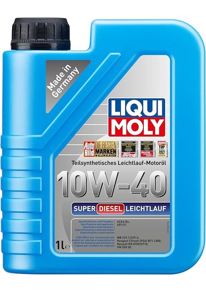 Moly Super Diesel Leichtlauf 10W-40 1 Litre Otomotiv Bakım Ürünü