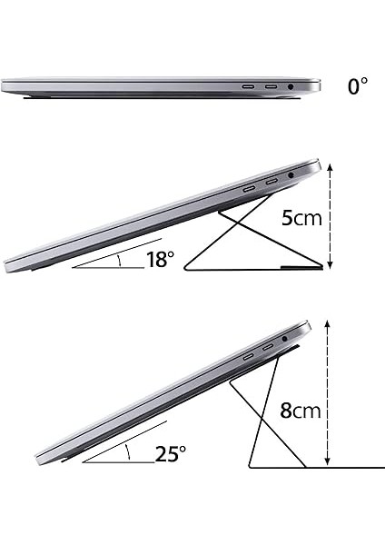 Slim Katlanabilir Görünmez Ince 16 Inç'e Kadar Dizüstü Bilgisayarlarla Uyumlu Ayarlanabilir Görüş Bilgisayar Yükseltici Laptop Stand, BS01 indirimleri