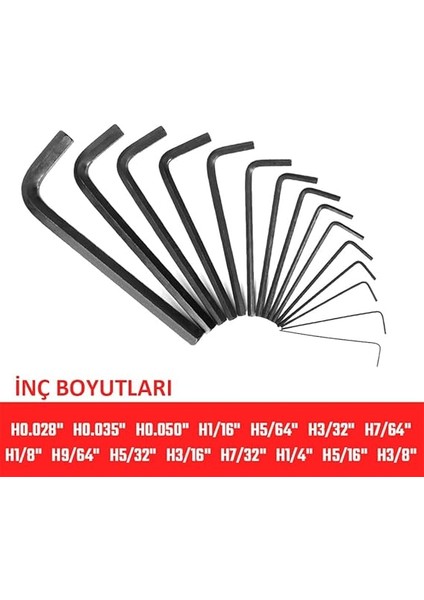 WP222018 30 Parça Uzun Boy Cr-V Metrik/inç Profesyonel Allen Anahtar Takımı modelleri