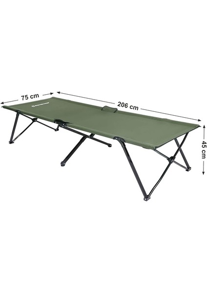 Üniseks Yetişkin Kamp Yatağı, Kamp Yatağı, Tüv Rheinland Tarafından Test Edilmiştir, Maksimum Statik Yük Kapasitesi 260 Kg, 206 x 45 x 75 cm GCB25J, Yeşil, 205 x 75 x 46 cm fiyatları