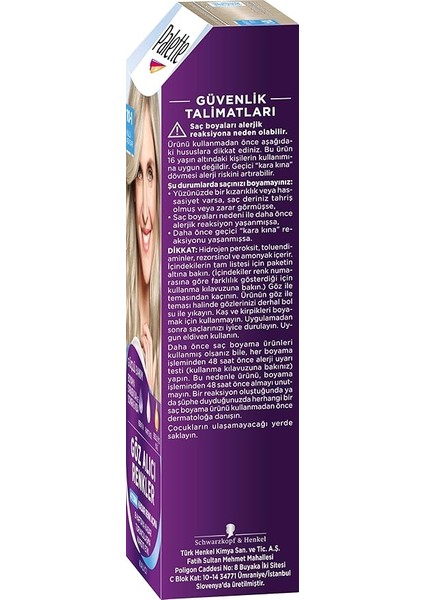 Yoğun Göz Alıcı Renkler Renk Açıcı 10-1 Küllü Açık Sarı indirimleri