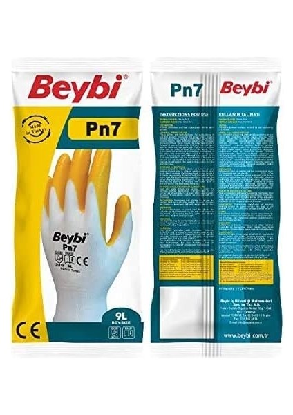 Pn7 Iş Eldiveni 12 Çift 9 Beden