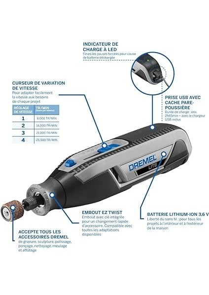 7760 Lite Akülü Çok Amaçlı El Motoru, 15 Aksesuarlı fiyatları