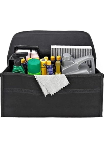 Araba Bagaj Çantası - Araç Oto Aksesuar Düzenleyici Organizer - Siyah, Arkası Cırtlı fırsatları