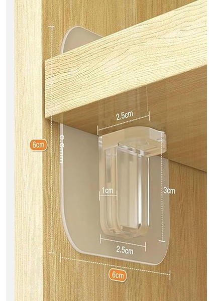 Set Kendinden Yapışkanlı Dolap Duvar Kitaplık Ayakkabılık Raf Tutucu Sabitleyici Klips Askı modelleri