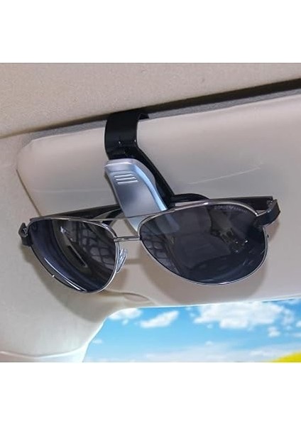 Oto Araç Içi Mandallı Gözlük Tutucu Güneş Gözlüğü Tutma Klipsi Gümüş - AL2994 modelleri