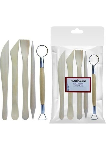 Ahşap Ebeşuar Seti, Modelaj Kalemi, 5 Parça, Tasarım, Dip Alma, Seramik ve Kil Çalışmaları fiyatları