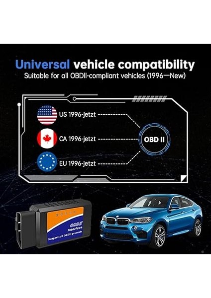 Obd2 Teşhis Aracı Araç Tarayıcı, Android Ios Windows Için Obd2 Wifi Adaptörü Kod Okuyucu, Obd Araç Teşhis Aracı Tüm Obdıı Protokolü Araçlar Için fiyatları