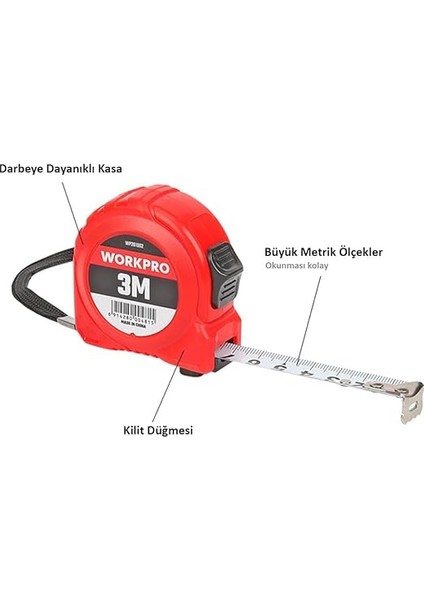 WP261002 3MX16MM Beyaz Çelik Şerit Metre modelleri