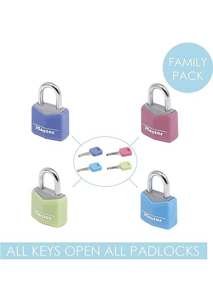 Lock Küçük Asma Kilitler [anahtar] [4'lü Set] [aynı Kilit? End] 9120EURQCOLNOP - Sırt Çantaları, Bavullar, Bilgisayar Çantaları ve Daha Fazlası Için Ideal modelleri