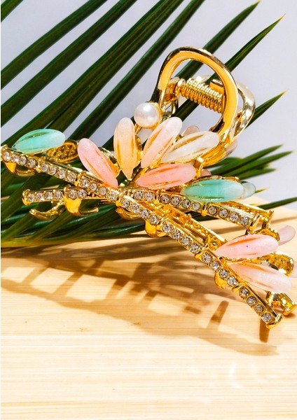 7 cm Lüks Renkli Parlak Taşlı Toka fiyatları