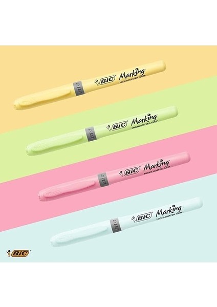 Kalem Markıng Highlıghter Grip Pastel Renkler 4 Lü 964859 / Bic fiyatları