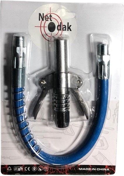 Mandallı Hortumlu Gres Pompa Ucu Gres Tabanca Ucu Memesi Yağ Tabanca Ucu