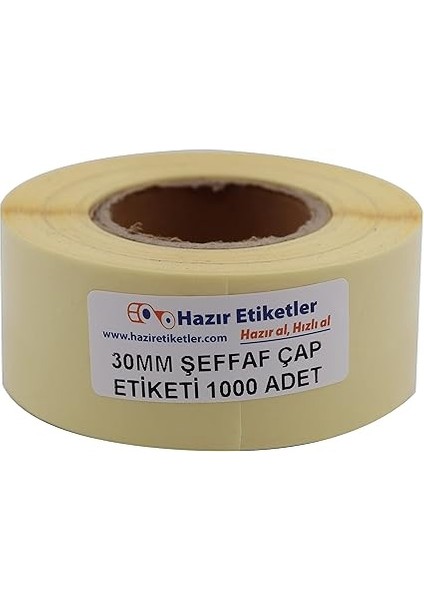 Etiketler , Hazır Al Hızlı Al Şeffaf Çap Kutu Kapatma Etiketi Rulo Etiket, 30MM x 30MM Çap 900 Adet, Yuvarlak Transparan Sticker fiyatları