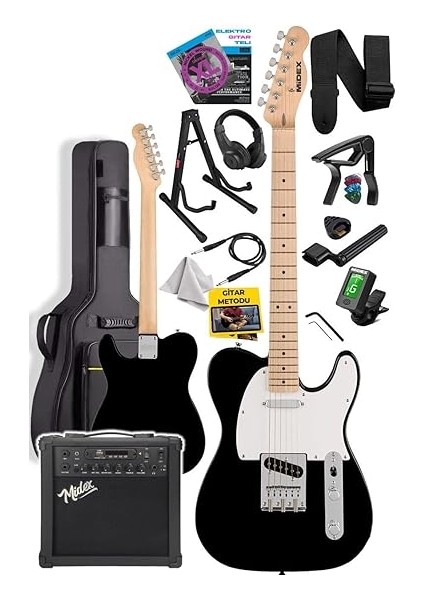 TLX-50WB-25AMP Tele Kasa Maple Klavye 2 Single-Coil 25W Amfili Elektro Gitar fiyatları