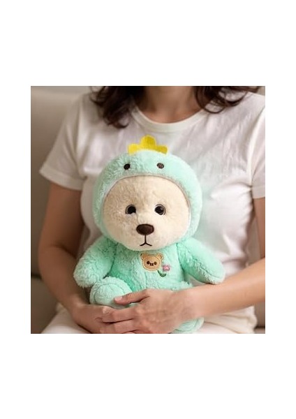 Şapkalı Peluş Ayıcık | Yumuşacık Uyku Arkadaşı, 35 Cm, Mint Yeşili | Çocuklar Için Doğum Günü Hediyesi | Ce Sertifikalı | Dinazor Kıyafeti Giyen Pufi Ayıcık indirimleri