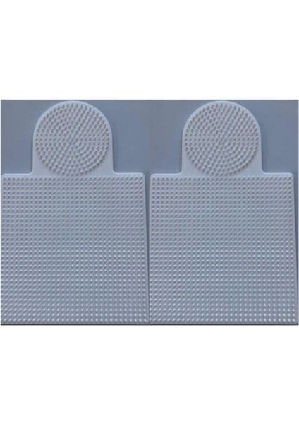 2 Adet Ütü ile Yapışan Boncuk Dizme Tablası Büyük Boy - Kare : 15,5 cm - Daire : 8,5 cm - Beyaz Renk indirimleri