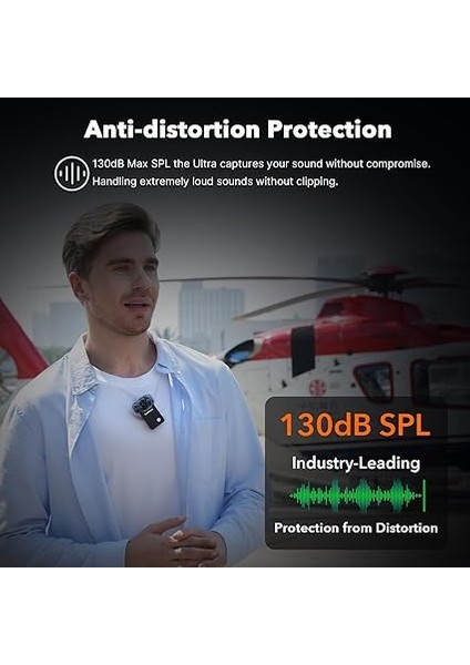 Ultra Kablosuz Yaka Mikrofon, 32-Bit Float Kayıt, Zaman Kodu Senkronizasyonu, Gürültü Engelleme, Ipx5 Su Direnci, 984' Aralık, 130DB Spl, Kameralar, Akıllı Telefonlar, Bilgisayarlar Için indirimleri