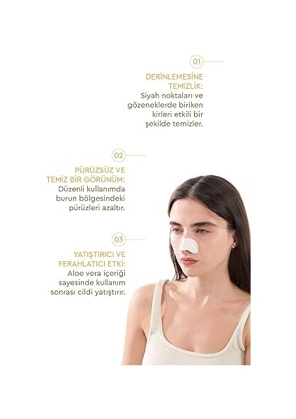 Nose Patch Siyah Nokta ve Gözenek Için Temizleyici Burun Bandı 10'lu fiyatları