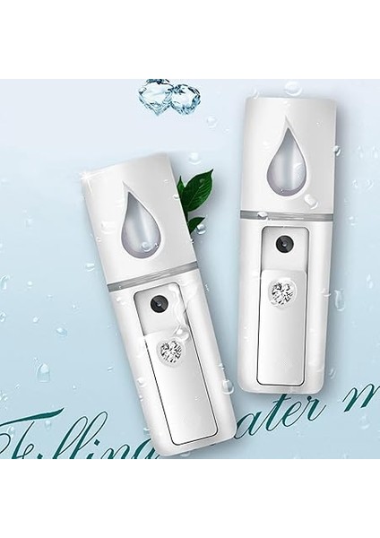Yüz Nemlendirici 20ML Taşınabil Soğuk Kompres Yüz Buhar Makinesi Spa Nemlendirici Su Spreyi Yüz Nemlendirici USB Taşınabil Nemlendirici Beyaz indirimleri
