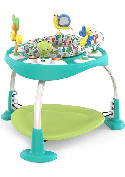 Starts Bounce Bounce Baby 2'si 1 Arada Aktivite Merkezi Zıplayıcı ve Masa - Oynak Gölet (Yeşil), 6 Aylık ve Üzeri