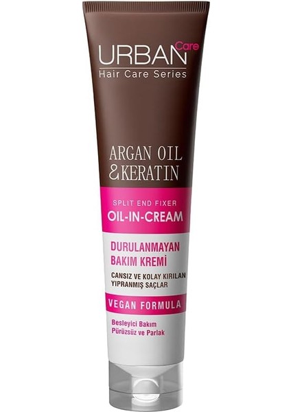 Care Argan Yağı &amp; Keratin Kolay Kırılan Saçlara Özel Durulanmayan Bakım Kremi 150 Ml- Vegan