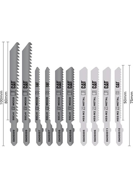 DA06901 Profesyonel Metal/ahşap Hassas/kaba Kesim Dekupaj Testere Ucu 10 Parça fırsatları