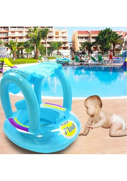 Şişme Bebek Şamandırası - Tak Çıkar Güneşlikli Yüzme Simidi, Sevimli Oval Yüzme Flatörü, Güneş Işığına Dayanıklı Malzeme, 0-4 Yaş Kullanıma Uygun, Havuz ve Deniz Için Yüzme Şamandırası fiyatları