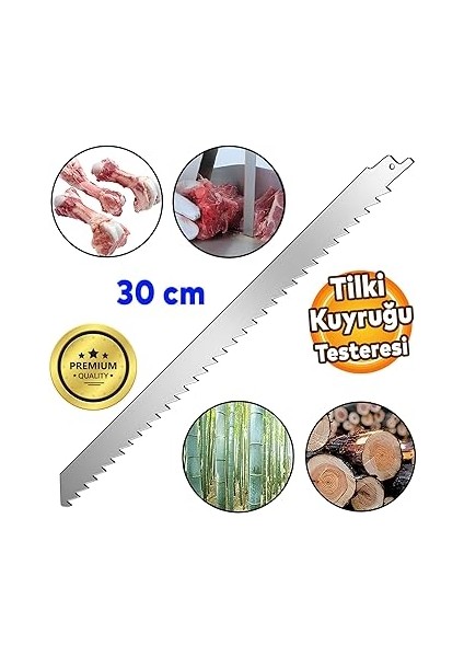 Tilki Kuyruğu Kılıç Et Kemik Kesme Testeresi Paslanmaz Çelik Bıçak Buz Kesme Bıçağı Ağzı Ucu 30 cm fiyatları