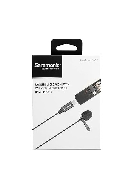 Kompakt Klipsli Çok Yönlü Lavalier Mikrofonu Djı Osmo Pocket &amp; Djı Pocket 2 6,6 Inç (2 M) Kablo ve Usb-C Konektör (Lavmicro U3-Op), Siyah, Lavmıcrou3-Op fırsatları