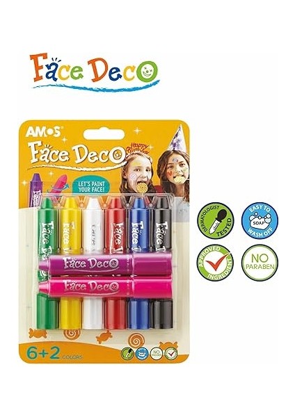 Yüz Boyası 8 Renk fiyatları