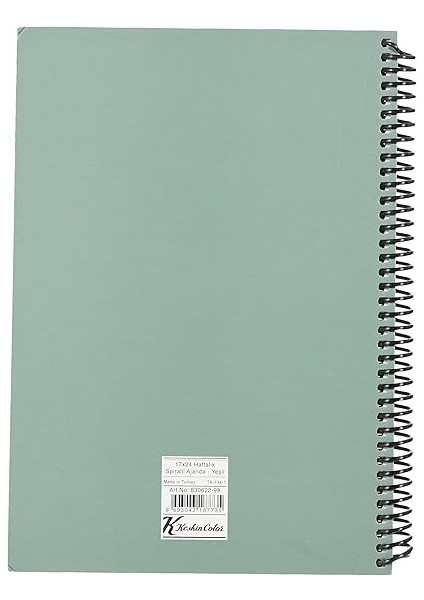 Color 2023 Spiralli Haftalık Ajanda, Yeşil, 17X24 fiyatları