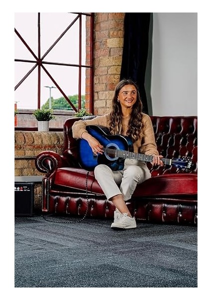 RG-560BL-AMP Mavi Amfili Elektro Akustik Gitar Full Set modelleri