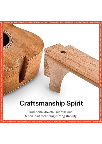 DUC-100 Concert Ukulele Mahogany Ukulele Paketi fırsatları