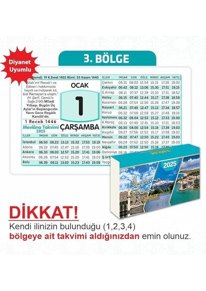 Takvimi 2025 Blok Duvar 3. Bölge