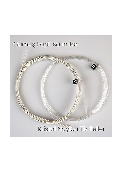 Gold Seri Hard Tansiyon Klasik Gitar Teli Set Pena Hediyeli Gcg Ht fırsatları