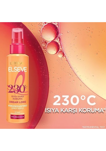 Paris Elseve Dream Long Isıya Karşı Koruyucu &amp; Pürüzsüzleştirici Sprey Serum 150ML modelleri