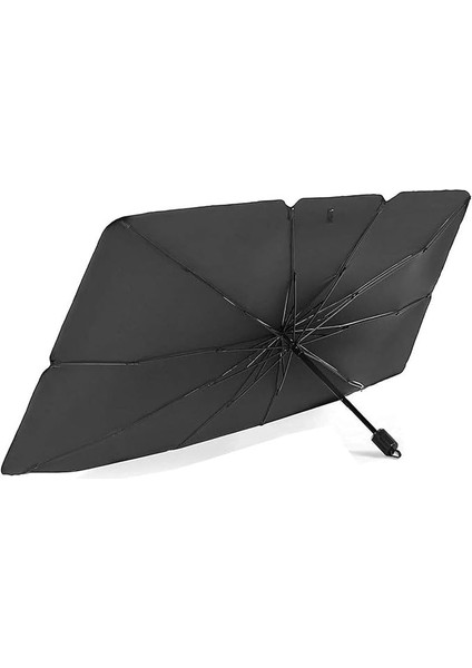 Oto Market Oto Araba Güneşlik Şemsiye Tip Ön Cam Güneş Önleyici Katlanabilir 140CM x 75CM Şemsiye
