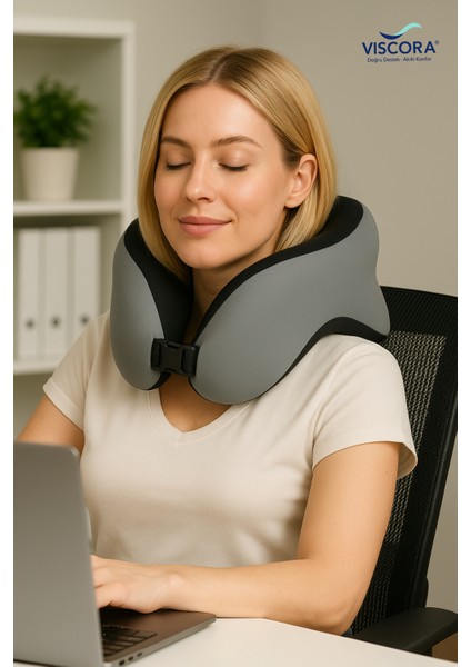Ortopedik Visco Boyun Yastığı – Seyahat ve Ofis Kullanımı fırsatları