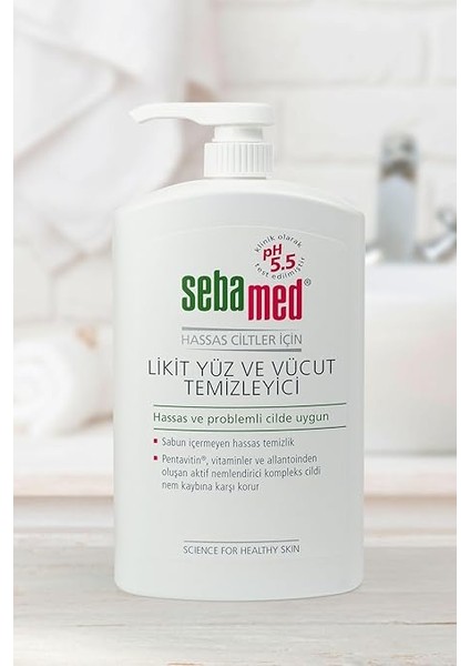 Hassas Ciltler Için Pentavitin Içerikli Nemlendirici Etkili Yüz ve Vücut Temizleme Jeli 1000 ml modelleri