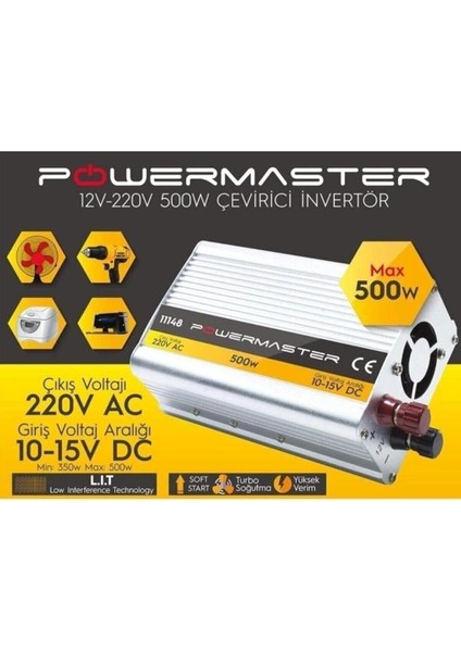 12 V Volt 500 W Watt Modifiye Sinus Inverter Invertör 12-220 V Çevirici Dönüştürücü indirimleri