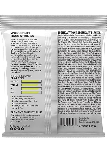 Ball Normal Slinky Flatwound Kısa Ölçekli Elektrik Bas Telleri 45-105 Kalibre (P02818) fiyatları