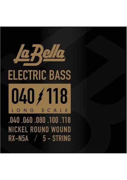 Bella Rx-N5 A Bass Rx Nikel Kaplama Çelik, 5-String